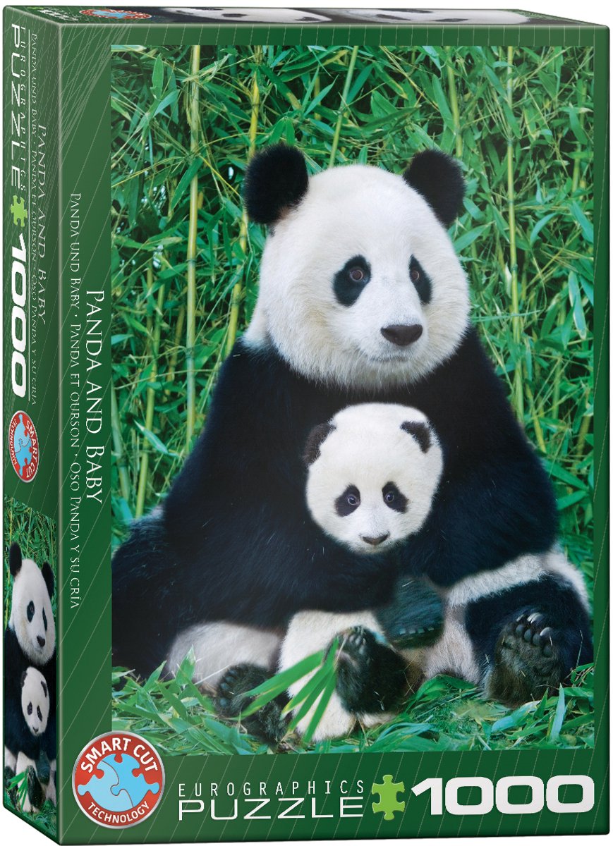 Eurographics - Panda & Baby - 1000 stukjes 48×68cm (b×h) - Legpuzzel