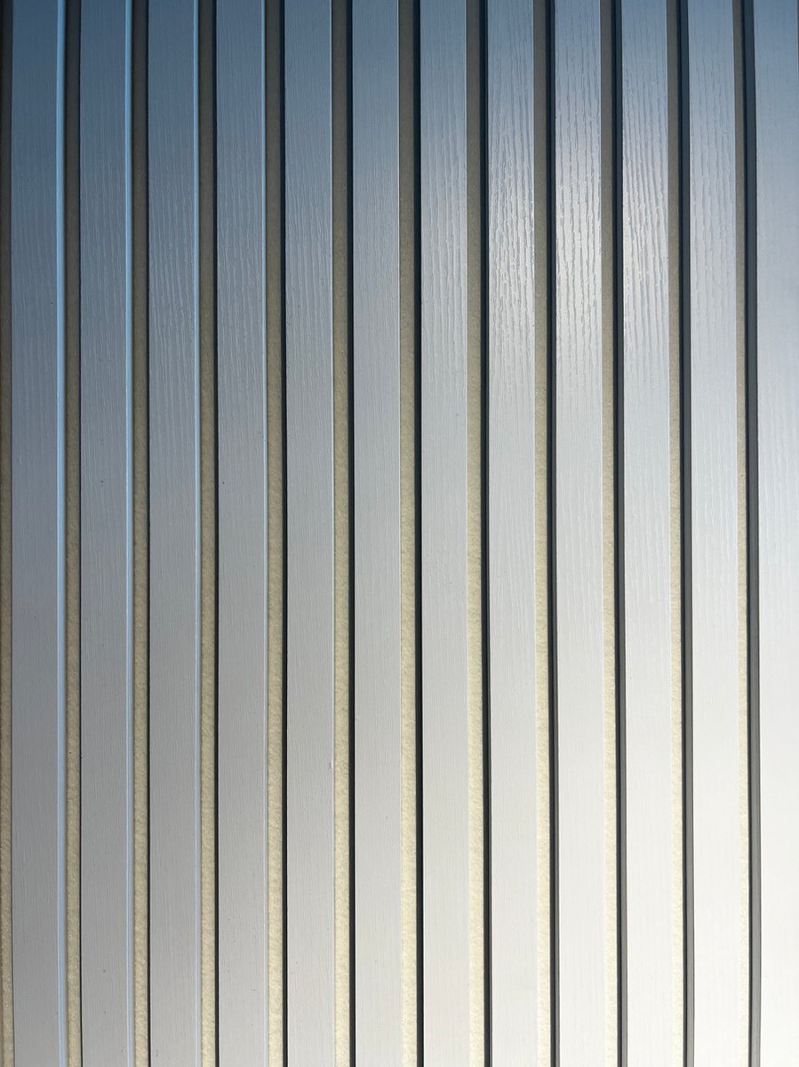Akoestische wandpanelen - 280 x 60 cm - Wit Eiken - Lattenwand - Akupanel - Wandpaneel
