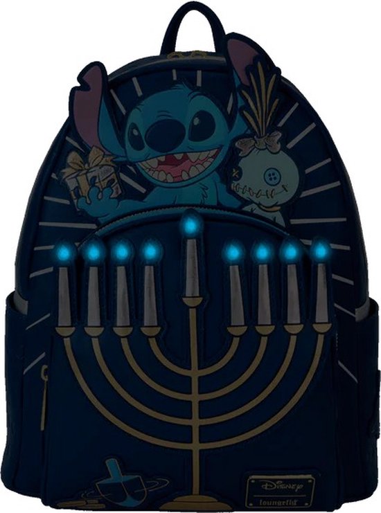 LoungeFly - Light Up Menorah Stitch - Mini sac à dos