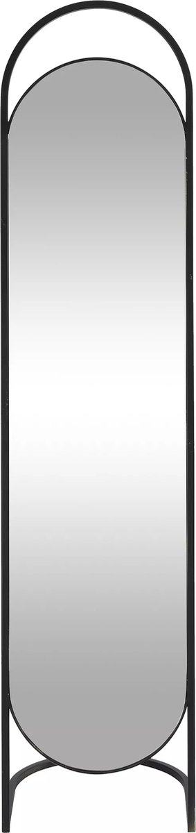 Vente-unique Staande spiegel - Staal - L41 x H171 cm - Zwart - ZINEB