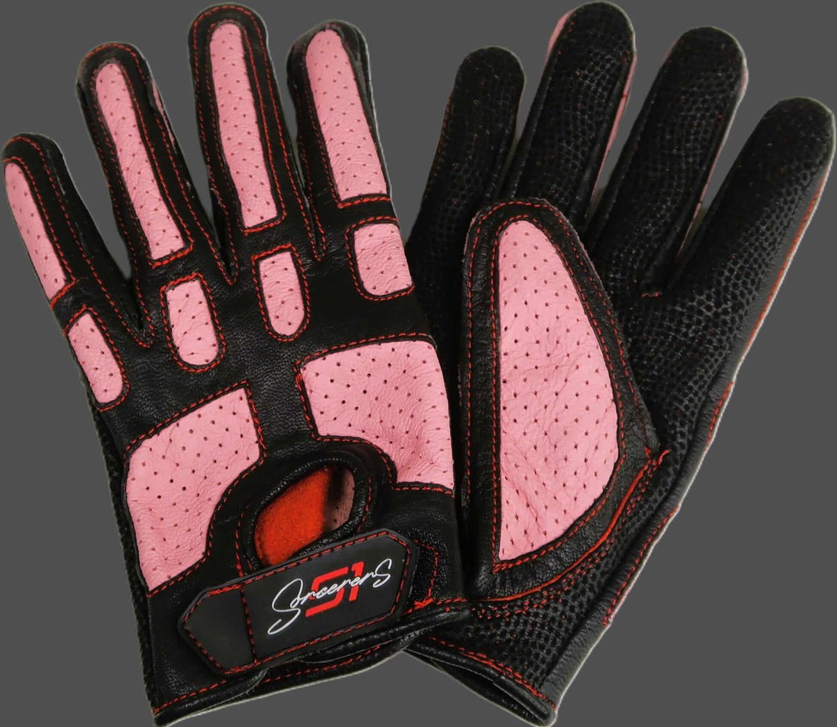 Sorcerers 51 Dames racehandschoen Roze/Pink maat 7