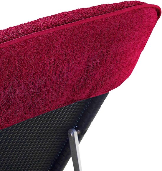 vidaXL Serviettes de plage - Bordeaux - 60 x 135 cm - Doux - Antidérapantes - Légères - Set de 4 - Serviette de plage