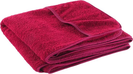 vidaXL Serviettes de plage - Bordeaux - 60 x 135 cm - Doux - Antidérapantes - Légères - Set de 4 - Serviette de plage