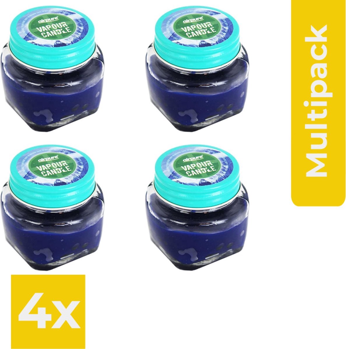Airpure Vapowax Aromatherapie Kaars - Voordeelverpakking 4 stuks blauw
