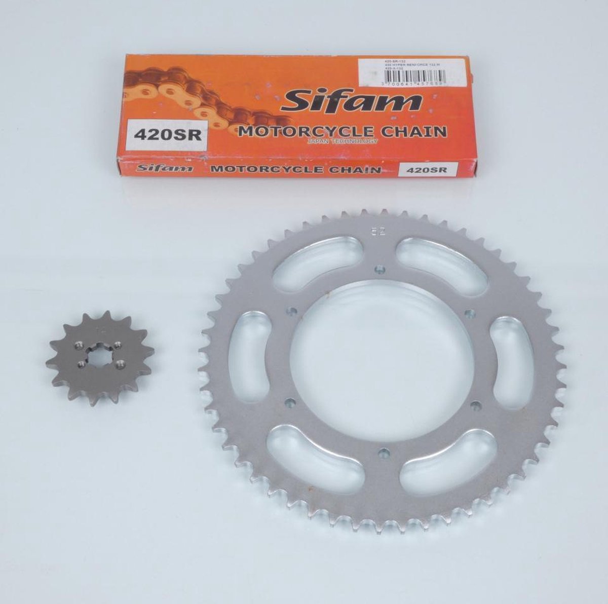axring kettingset voor derbi 50 gpr r 2002 tot 2003 14x52 niet 420 nieuw