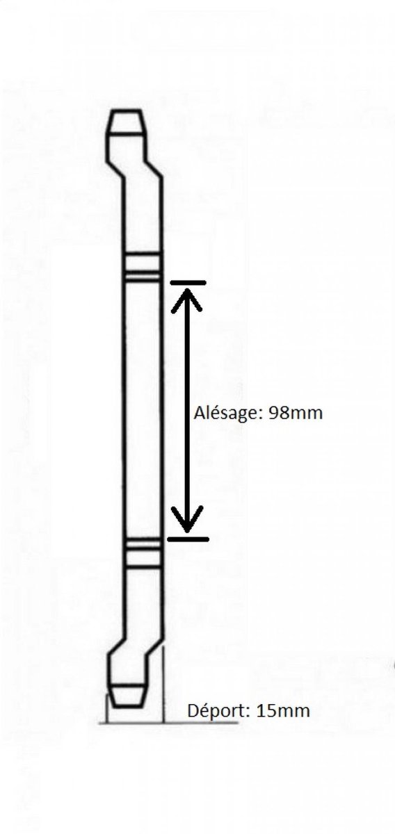 ringwiel charvin voor peugeot 103 rcx 42 dts p415 ø98mm 10t nieuw