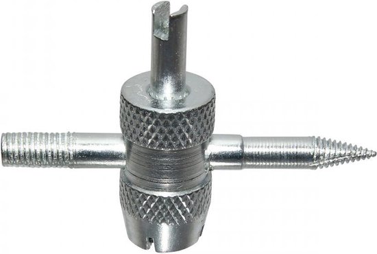 Outil démonte obus 4 en 1 pour valve de chambre à air ou tubeless de moto cyclo