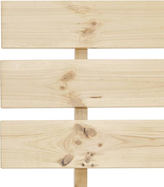 The Living Store Cadre de lit Bois de pin 140x200 cm - Naturel - Solide et durable