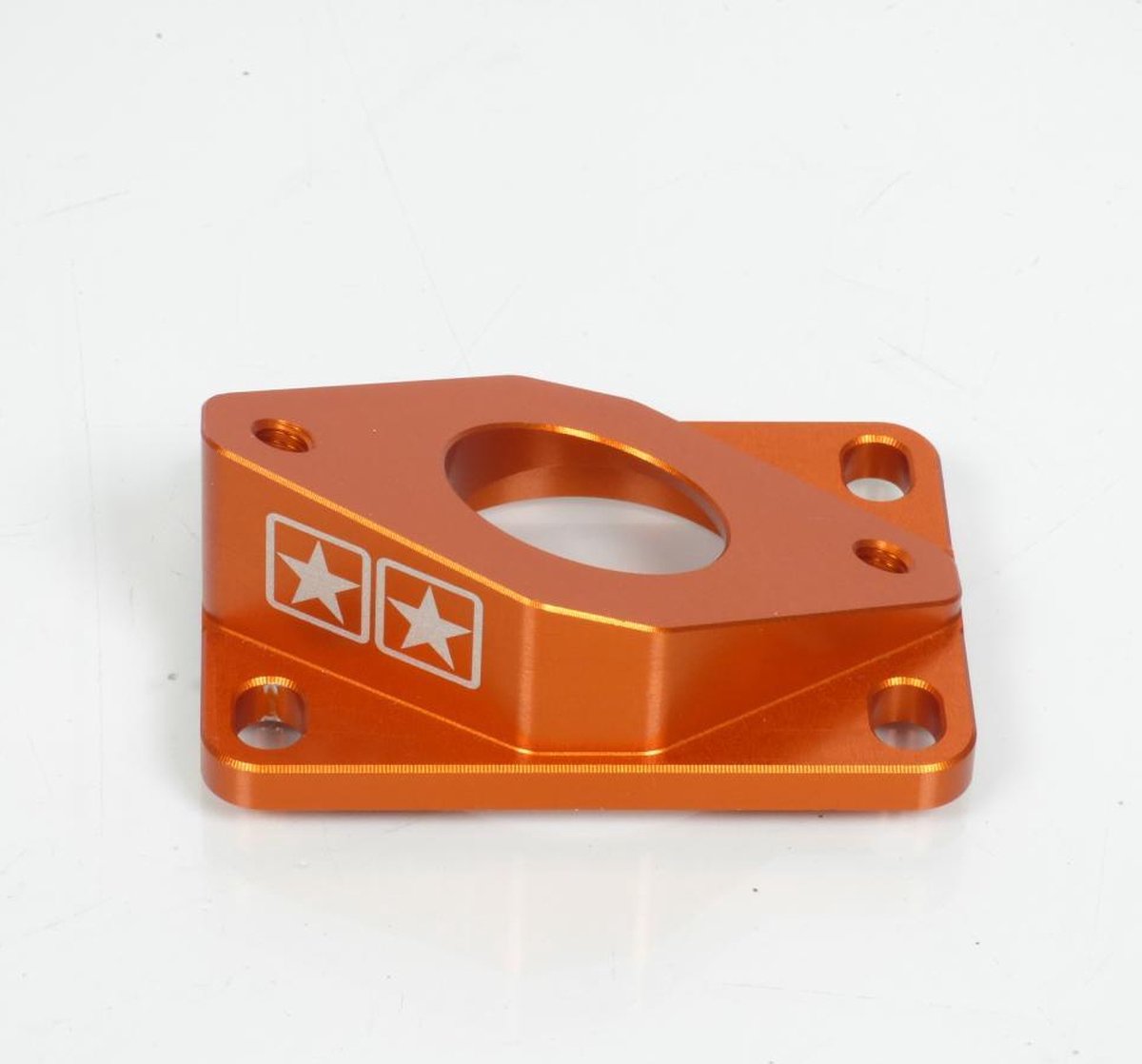 Support de pipe d'admission Ø28mm Stage 6 pour moto Derbi 50 Senda orange Neuf