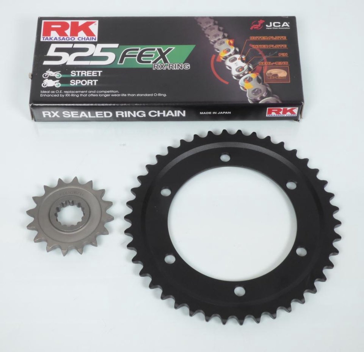 kit chaîne france uitrusting voor moto yamaha 900 tdm 2002 à 2016 16x42 pas 525 / 5ps nieuw
