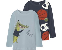 NAME IT - NMMKINGSTON 2P LS NREG TOP PB - Jongens - Lange mouwen shirts