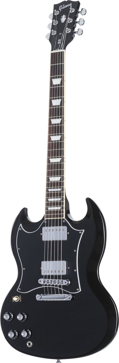 Gibson Modern Collection SG Standard LH Ebony linkshandige elektrische gitaar met softshell koffer