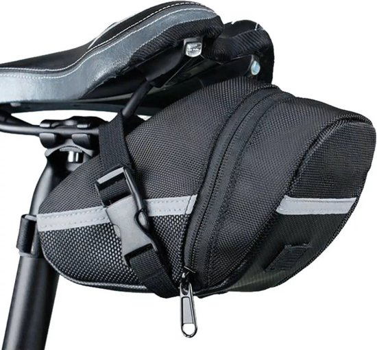 Zadeltas voor Fiets - Fietszadeltas - Waterdichte Zadeltas - Fietsaccessoires - Met Reflectie materiaal - Zwart - LOUZIR van LOUZIR — afbeelding 2