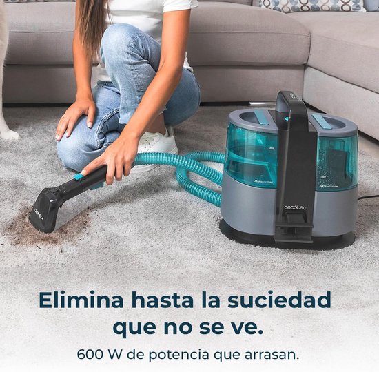 Nettoyeur de tapis 3 en 1 avec câble - 600 W, 14 kPa, nettoyage en profondeur, 2 Réservoirs d'eau et accessoires de fenêtre