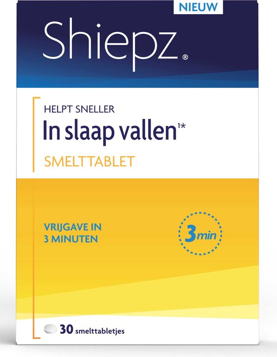 Doos Shiepz. Helpt sneller in slaap vallen. Smelttablet, 30 stuks.