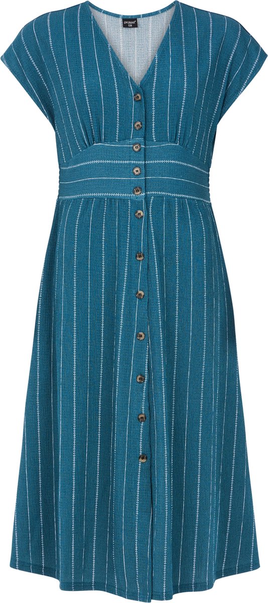 Protest Prtgilly – Blousejurk Dames – Knoopsluiting – Kuitlengte Blauw