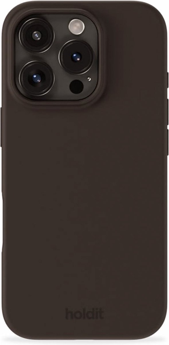 Holdit Silicone Case geschikt voor Apple iPhone 16 Pro - Chocolate