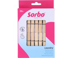 Sorbo Houten Wasknijpers – Set van 36 – FSC® Gecertificeerd – Extra Sterk met 7-Slagsveer Sorbo Houten Wasknijpers – Set van 36 – FSC® Gecertificeerd – Extra Sterk met 7-Slagsveer