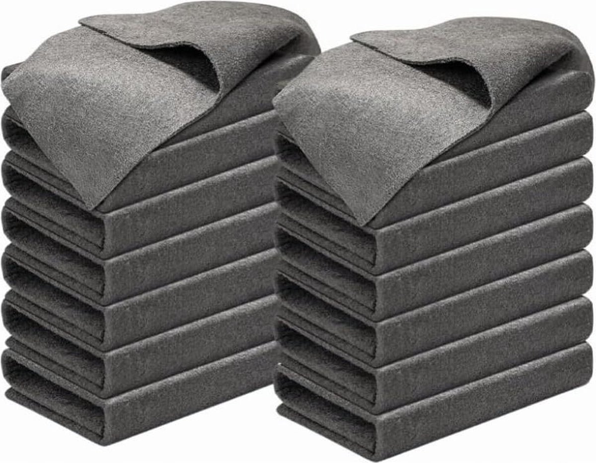 Goedkoopste Herbruikbare verdikte microvezeldoeken - 20 stuks, 30 x 30 cm - streepvrij - voor keuken, badkamer, glas, auto's