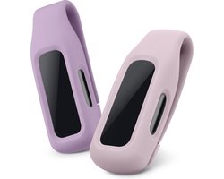 kwmobile 2x Clip Holders for Fitbit Inspire 3 / Inspire 2 / Ace 3 - Fitness Tracker Clip-On Holder Replacement Set - Light Lavender / Dusty Pink