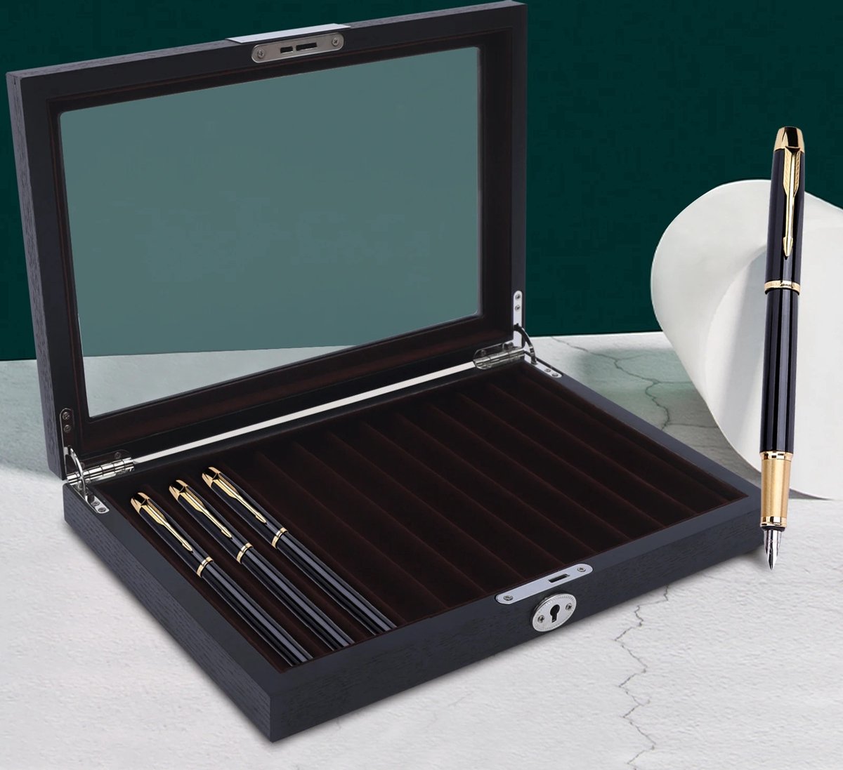 ByShane - Bamboe desktop organizer met 5 vakken voor bureau en cosmetica Maak je
