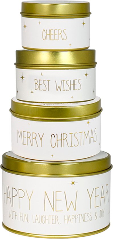 MY FLAME - KERST - Luxe giftbox met 4 geurkaarsen - Winter Glow - Wit