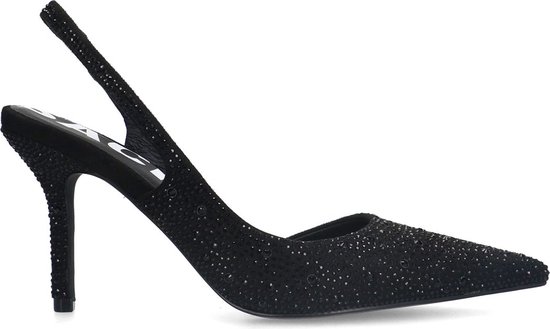 Sacha - Femme - Escarpins slingback strass noirs - Taille 40