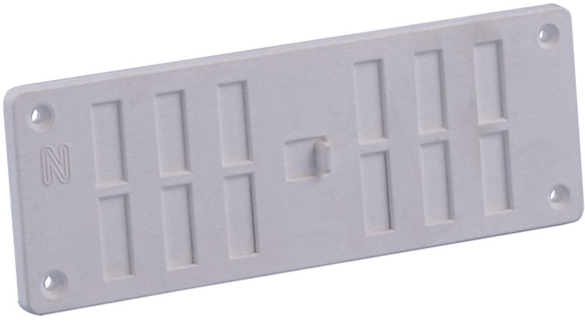 Nedco Afsluitbaar ventilatierooster 165x60mm wit