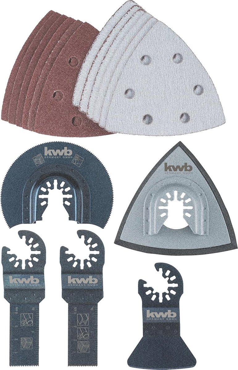 Multitool-accessoireset 17-delig met invalzaagblad, schraper en schuurpapier