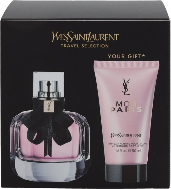 Yves Saint Laurent Mon Paris Giftset - 50 ml eau de parfum spray + 50 ml bodylotion - cadeauset voor dames