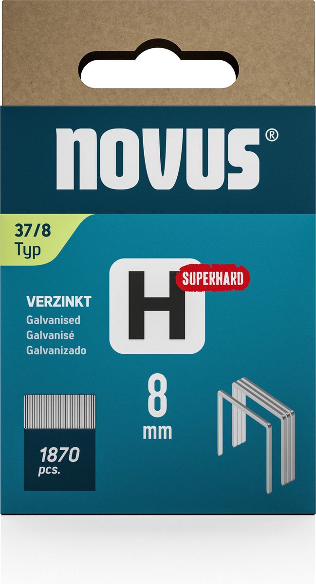 Novus Tools 042-0785 Nieten met fijn draad Type 37 1870 stuk(s) Afm. (l x b) 8 mm x 10.6 mm