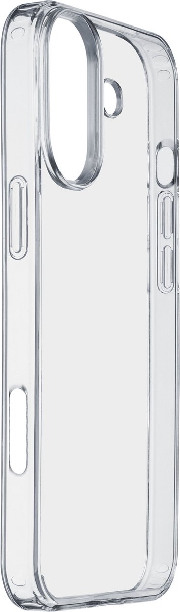 Cellularline Clear Duo Hoesje - Geschikt voor iPhone 16 Plus - Transparant & Dual Materiaal - Transparant