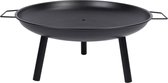 Lonestar Vuurschaal Ø60 cm - Vuurkorf voor Buiten met Handvaten - Tuinhaard op Brandhout - Terrashaard 3 Poten - Tuinkachel voor Kampvuur - Terraskachel - Carbon Staal