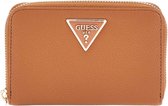 Guess Laurel Medium Zip Around Dames Portemonnee - Cognac- One Size