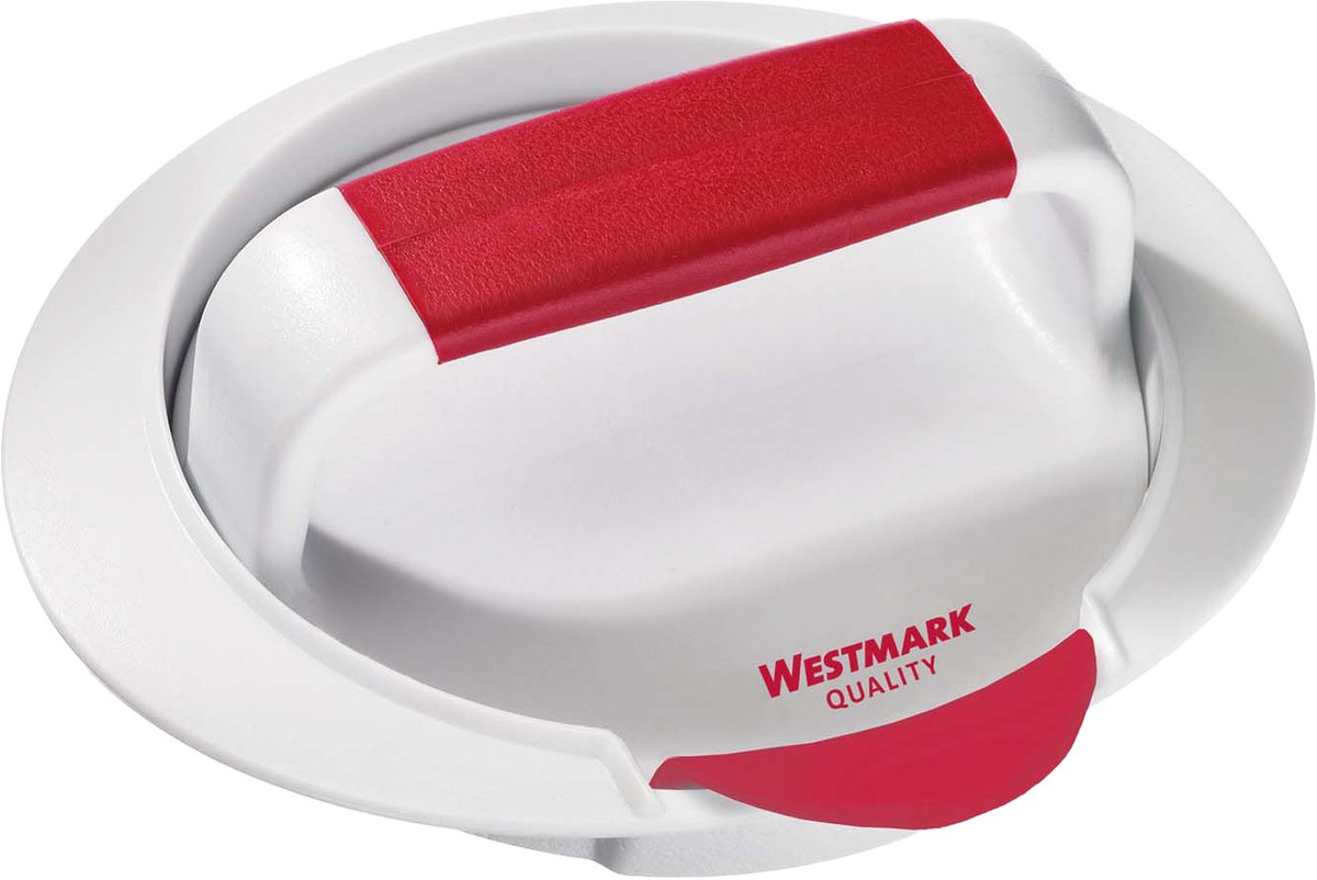Westmark Hamburgerpers, hamburgermaker, diameter 11,5 cm, kunststof, wit/rood, 62332260