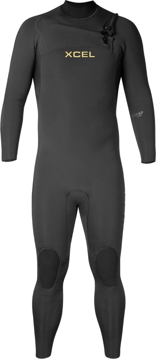 2025 Xcel Heren Comp 4/3mm Borst Ritssluiting Wetsuit - Black