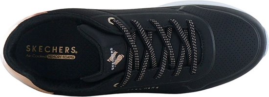 Skechers Uno Lite meisjes sneakers zwart goud - Maat 36 - Extra comfort - Memory Foam