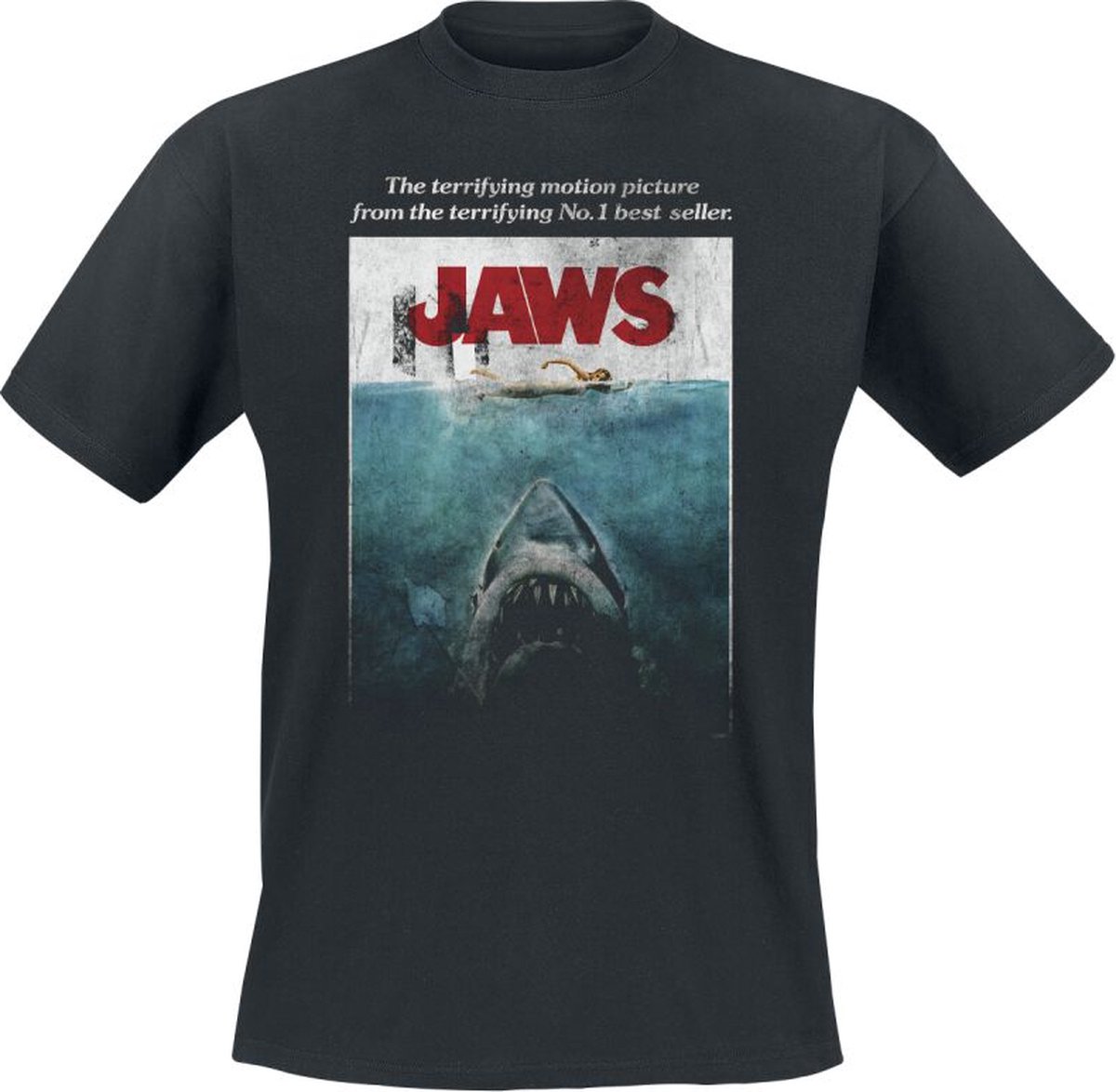Jaws JAWS Washed Poster Heren T-shirt - zwart - XL