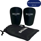 Ballers - Mini Protèges-tibias 2 pièces - Mini Protèges-tibias Voetbal - 8cmx4cm - Protèges-tibias - Avec sac de rangement - Mini Protège-Tibias - Protèges-tibias - Wit - Prix Stunt !