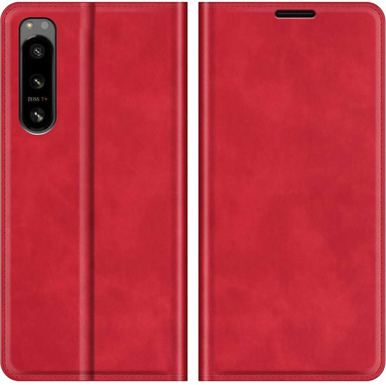 Etui Sony Xperia 5 IV - Etui portefeuille - Similicuir - Rouge