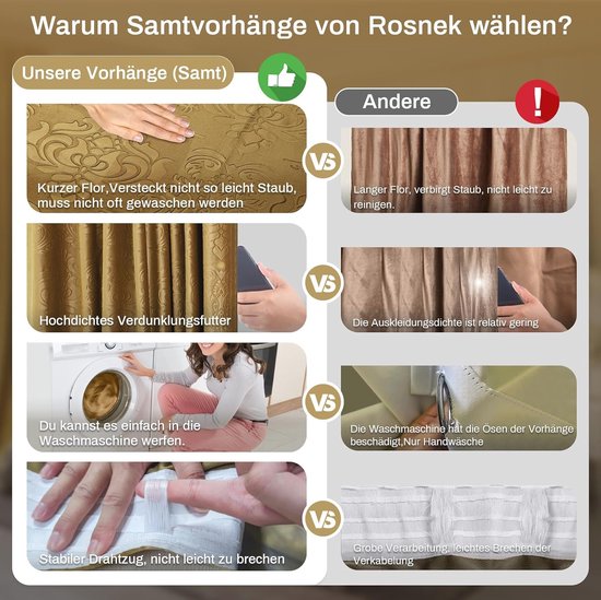 SANCHUNG Champagne Fluwelen Gordijnen voor Woonkamer Verduisterend Thermisch Geïsoleerd 2 Panelen Staaf Pocket Verduisterende Gordijnen voor Slaapkamer 46 x 90 Inch