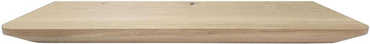 FLE - Wandplank eiken 60 bij 20 cm van 3 cm dik massief hout met verjongde facetrand