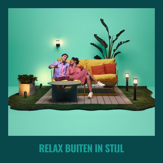 WiZ Outdoor Ground Spot Zwart - Kit d'extension - Smart LED- Siècle des Lumières - Lumière colorée et Wit - 12V