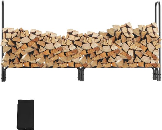 Toboli Beschermhoes L Voor Brandhoutrek – Voor- En Achterkant, 180x176 Cm, Waterdichte 420D Oxford-stof, Met Ritssluiting En Spanbanden – Voor Droog Hout