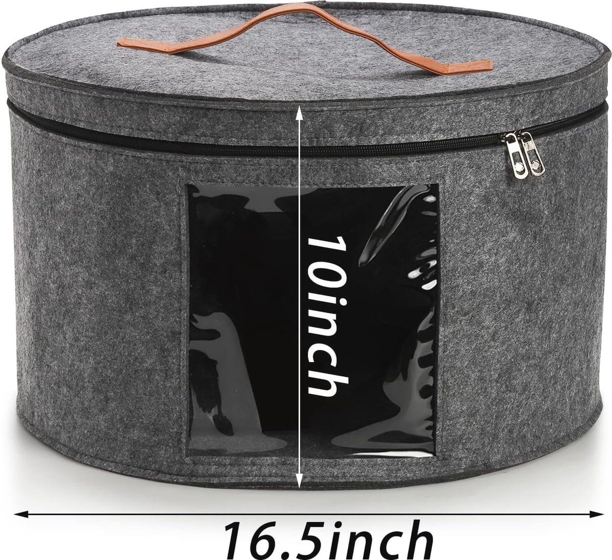 Boîte De Rangement à Chapeaux Pliable - 43x43x26 Cm - Transparente Avec Poignée - Pour Organisation Placard Ou Voyage