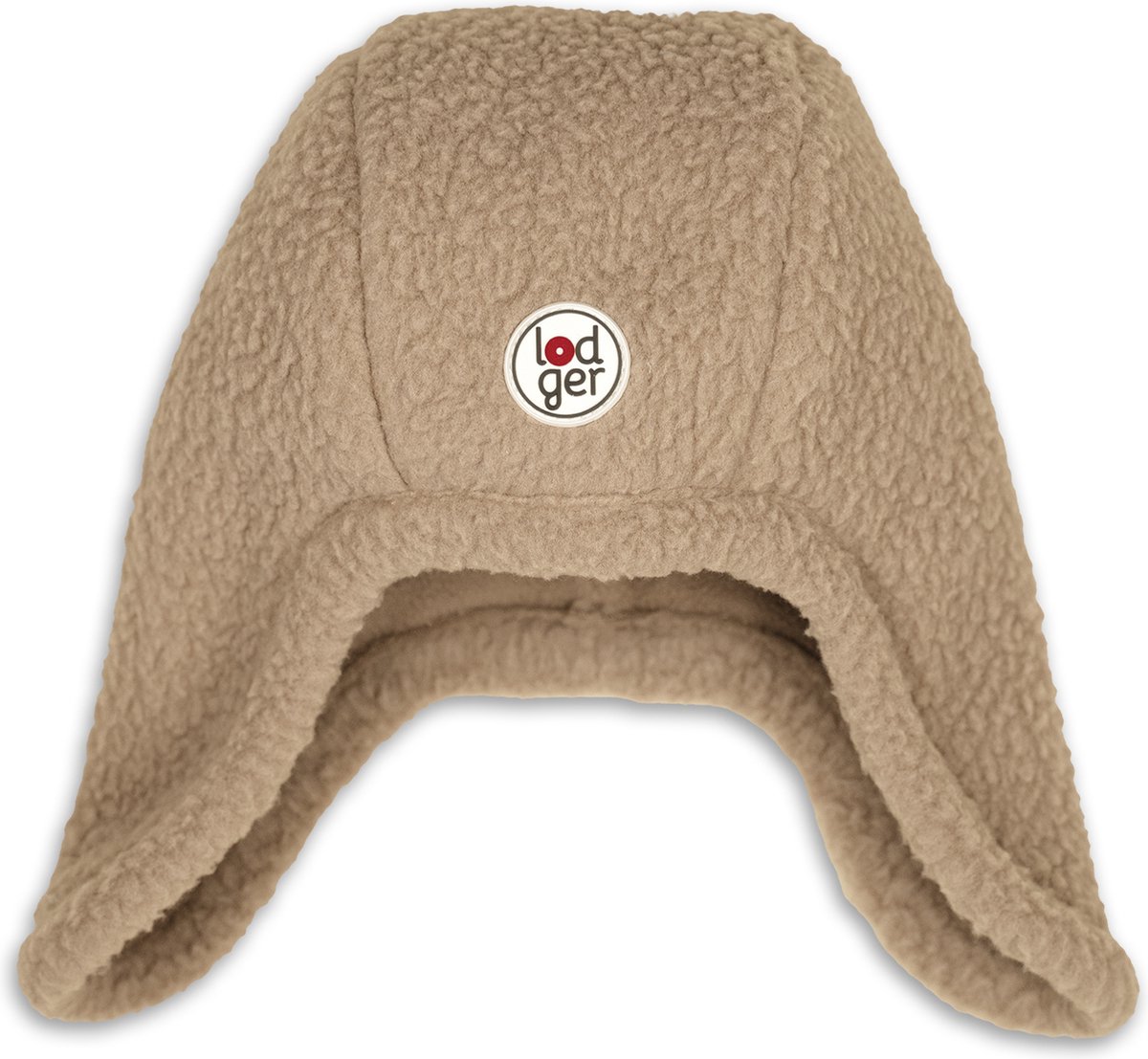 Lodger - Mutsje teddy baby - winter - beige - maat 0-3 maanden - fleece gevoerd