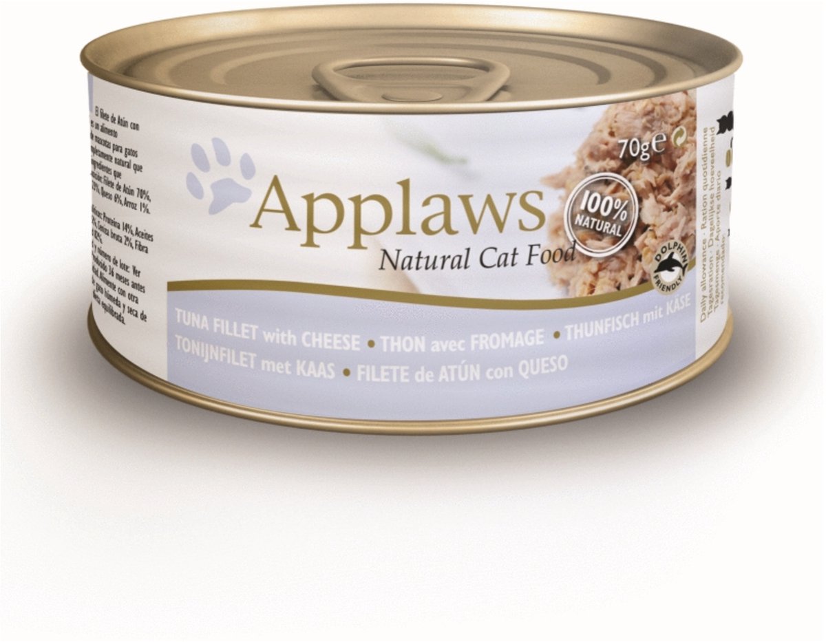 Applaws Applaws Cat Blik Tuna Fillet & Cheese - Kattenvoer - 70 g
