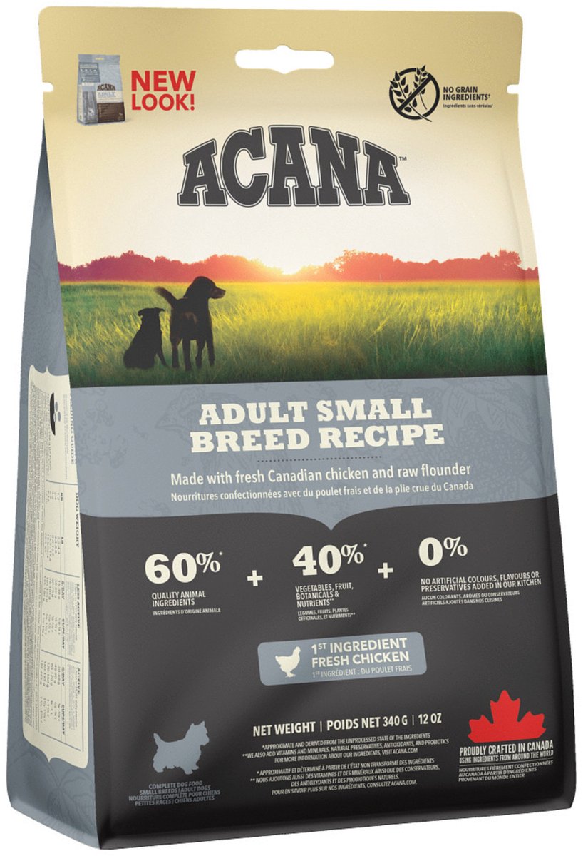 Bol.com Acana Heritage Adult Small Breed Kip&Kalkoen - Hondenvoer - 340 g aanbieding