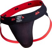 MM Sports The Original Jockstrap 2 pouces Réversible Noir/Rouge - TAILLE XL - Sous-vêtements pour hommes - Jockstrap pour homme - Men Jock