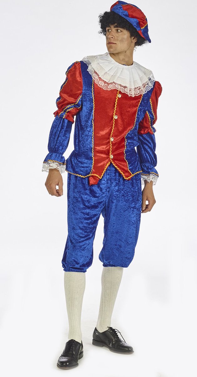 Kostuum Piet Blauw Rood Maat 56
